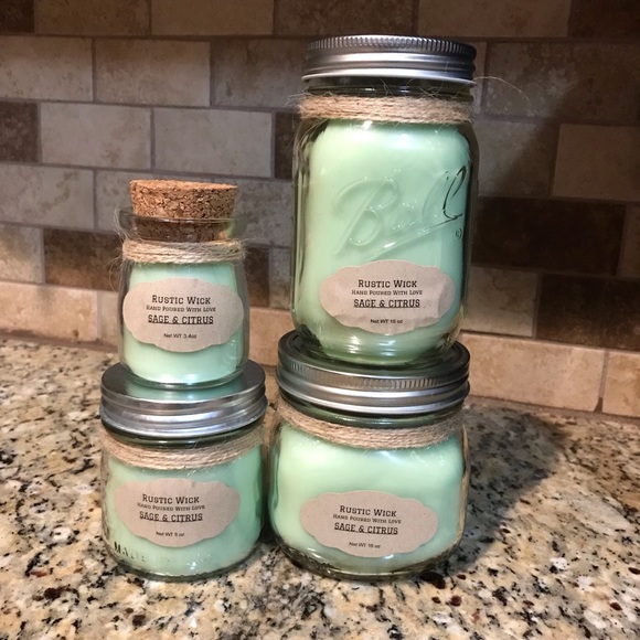 One (1) Sage & Citrus Scented Candle - Picture 2 of 4
